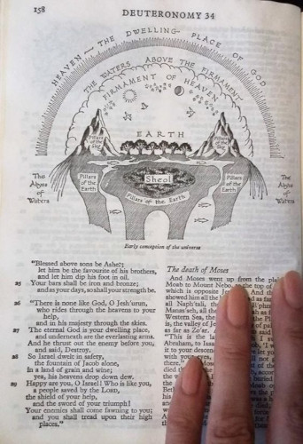 modelos cosmologico biblico em uma pagina biblica